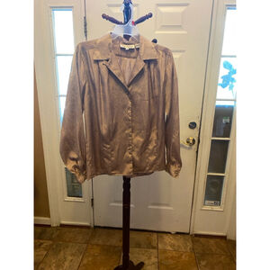 Women's vintage Oscar de la Renta Blouse, Size 8 Pink & Bl